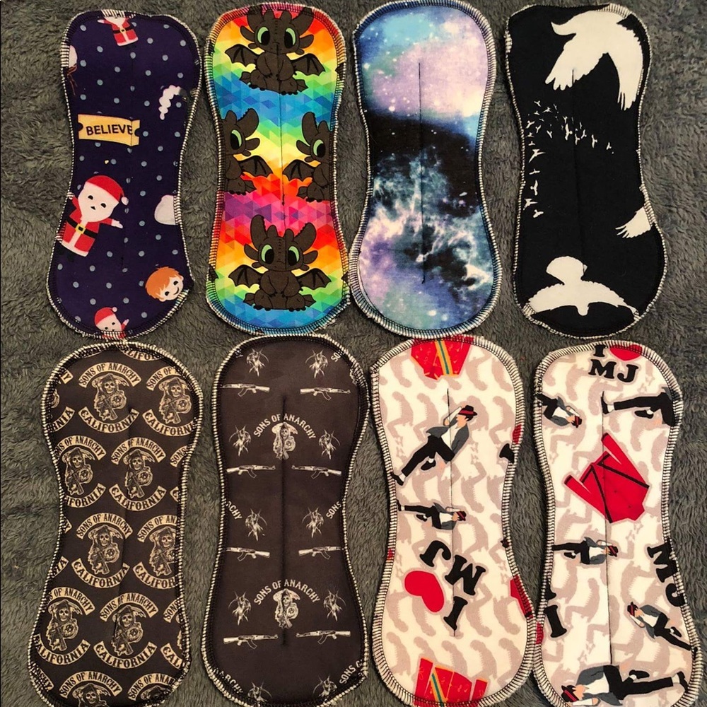 9” Reusable Panty Liner Lot of 9